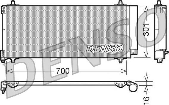 Радиатор кондиционера (конденсатор) Denso для Peugeot 407 2004-2011. Артикул DCN21027