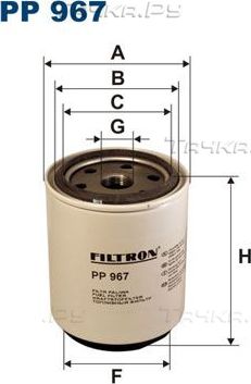 Топливный фильтр Filtron для DAF XF 95 2002-2006. Артикул PP 967