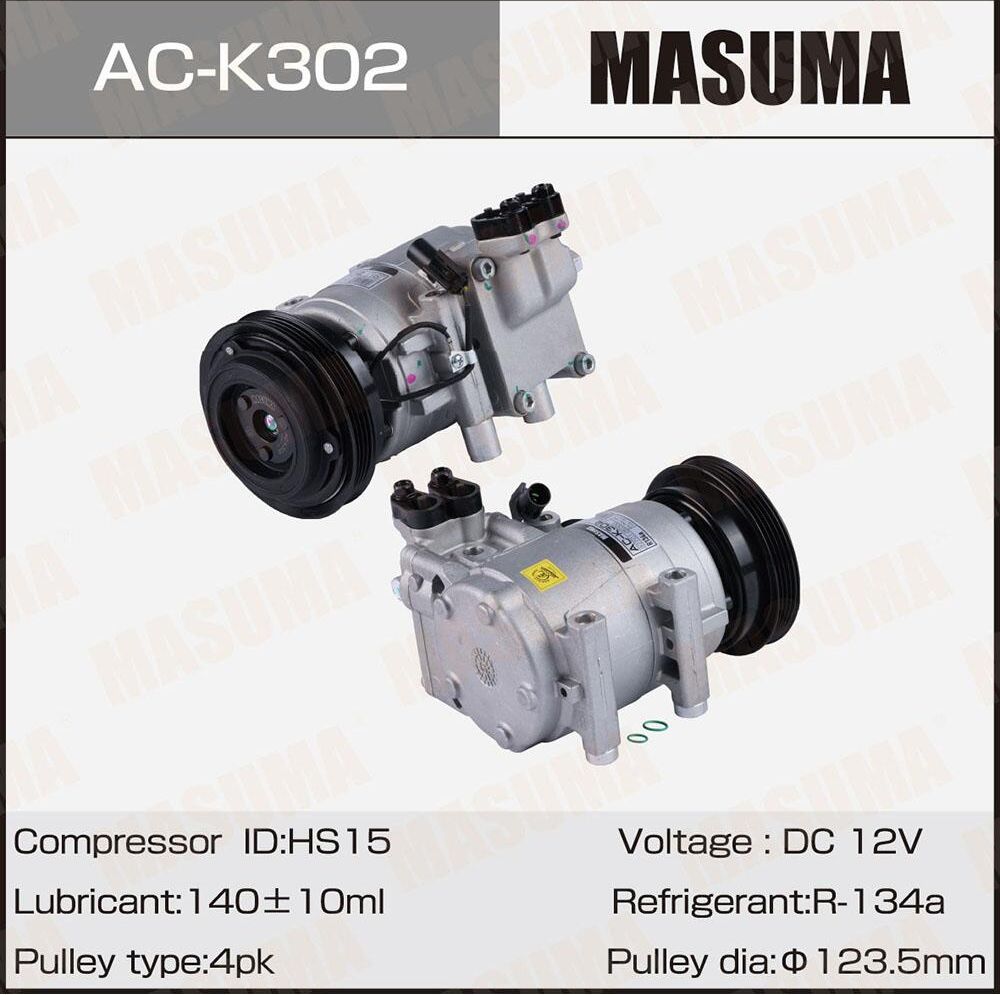 Компрессор кондиционера MASUMA, HYUNDAI ELANTRA III, TUCSON I / BETA Masuma. Артикул ACK302