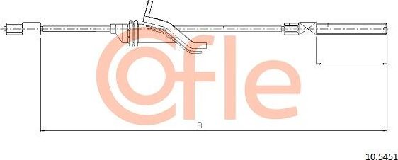Трос ручника (тросик ручного тормоза) Cofle. Артикул 92.10.5451