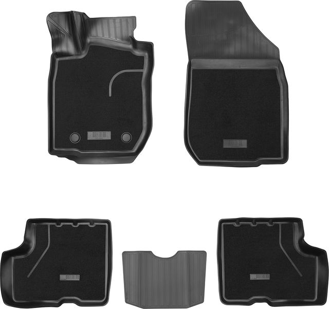 Коврики комбинированные Норпласт 3D для салона Lada Largus II 5 мест 2021-2026. Артикул NPA11-C94-558-CM