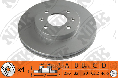 КОЛОДКИ (Nibk). Артикул RN1370V