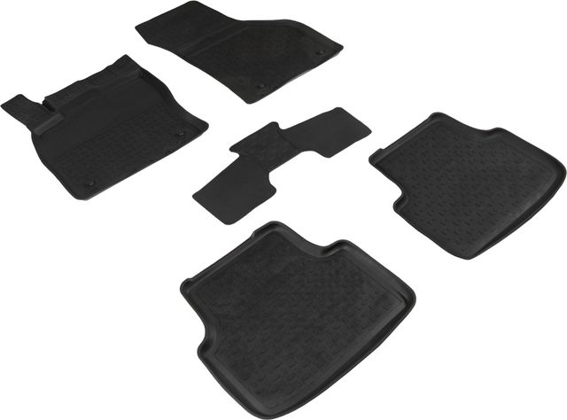 Коврики резиновые Seintex с высоким бортиком для салона Volkswagen Jetta VII 2018-2026. Артикул 94112