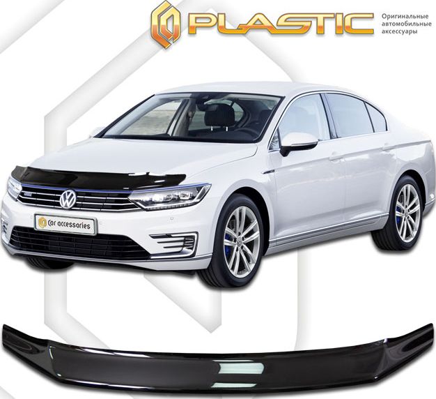 Дефлектор СА Пластик для капота (Classic черный) Volkswagen Passat B8 2015-2026. Артикул 2010010111533