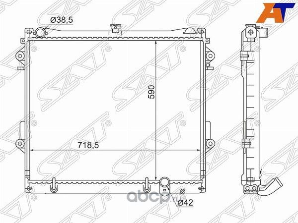 Радиатор TOYOTA LAND CRUISER 200LEXUS LX570 2UZ-F (SAT). Артикул TY0009200
