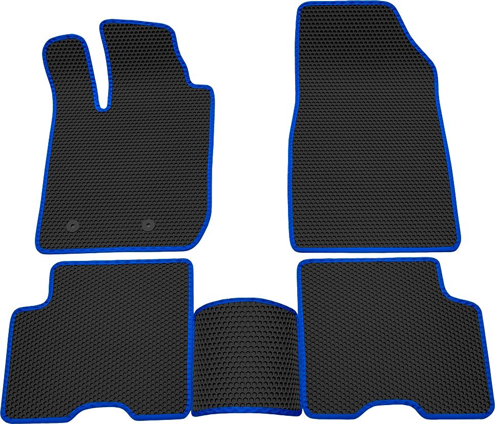 Коврики Rezkon EVA Соты для салона Renault Arkana I 2019-2026 Синий кант. Артикул 9129040103