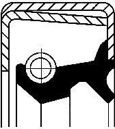 Сальник ступицы Corteco (NBR (бутадиен-нитрильный каучук)). Артикул 19015067B