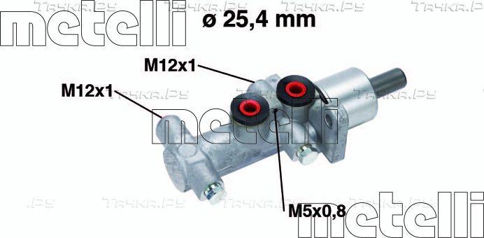 Тормозной цилиндр главный Metelli для Nissan Primastar I 2001-2014. Артикул 05-0767