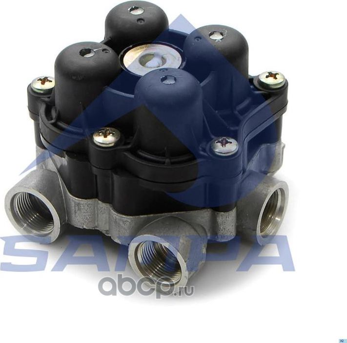 Клапан MAN MERCEDES защитный 4-х контурный KNORR-версия (1хМ22х1.5мм 4хМ22х1.5мм (Sampa). Артикул 02231401