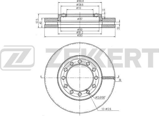 Тормозной диск Zekkert. Артикул BS-5716