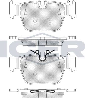 Тормозные колодки Icer. Артикул 182393