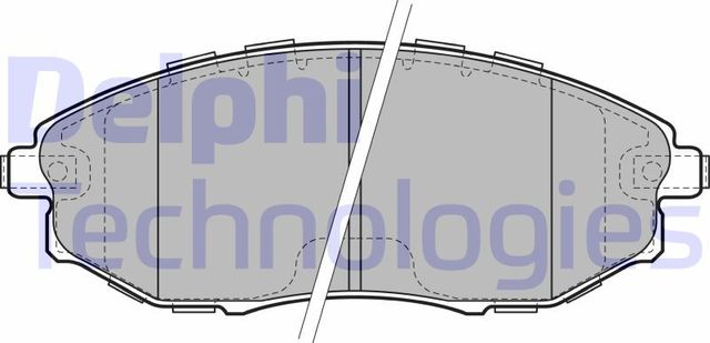 Тормозные колодки Delphi (Low-Metallic) передние для Chevrolet Epica I 2006-2012. Артикул LP2183