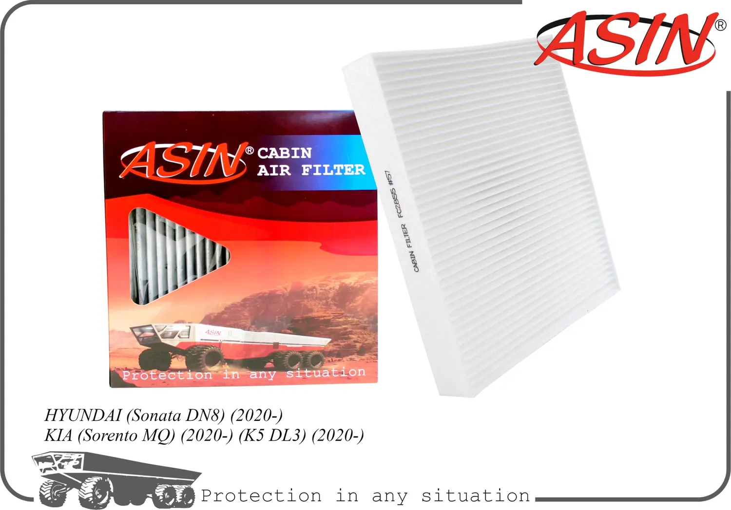 Фильтр салонный (Asin). Артикул ASINFC2855