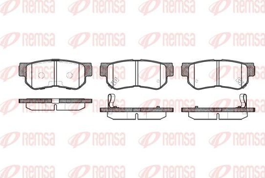 Тормозные колодки Remsa задние для Hyundai Matrix I 2005-2010. Артикул 0746.12