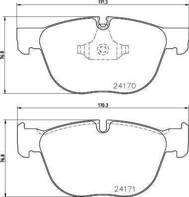 Тормозные колодки Mintex передние для BMW X5 II (E70) 2006-2013. Артикул MDB2827