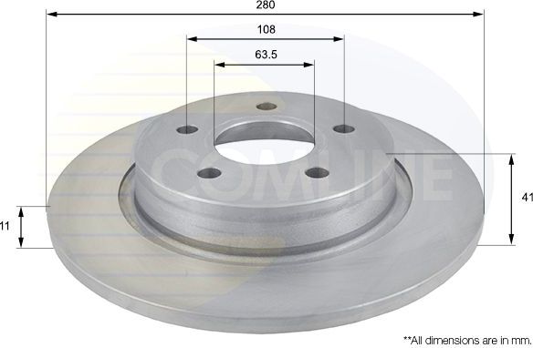 Тормозной диск Comline COATED. Артикул ADC1229