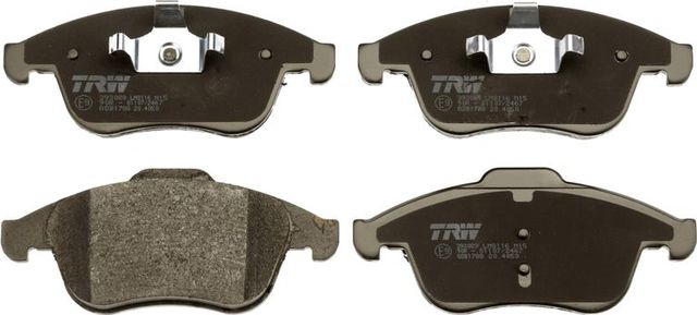 Тормозные колодки TRW передние для Renault Clio IV 2013-2019. Артикул GDB1788