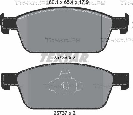Тормозные колодки Textar Q+ передние для Ford Tourneo Connect II 2013-2026. Артикул 2573601