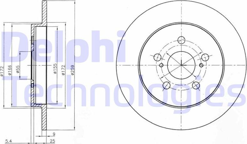 Тормозной диск Delphi. Артикул BG4201C