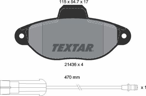 Тормозные колодки Textar Q+ передние для Zastava 10 2005-2008. Артикул 2143603