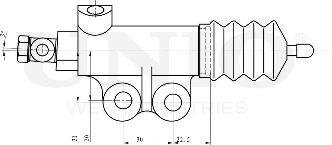 Цилиндр сцепления рабочий (Unio). Артикул BRC-10506