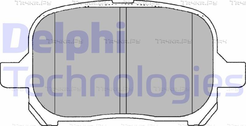 Тормозные колодки Delphi (Low-Metallic) передние для Toyota Gaia 1998-2003. Артикул LP1144