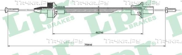 Трос сцепления LPR для Ford Escort V 1995-2000. Артикул C0076C