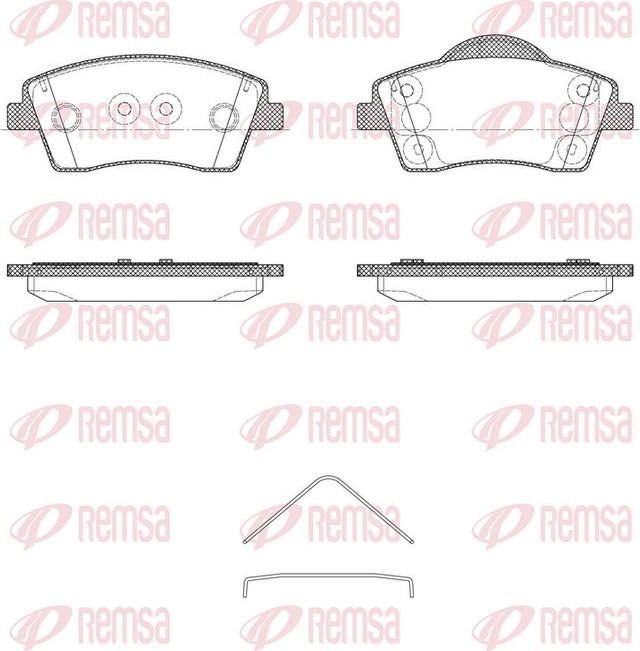 Тормозные колодки Remsa передние для Volvo XC40 I 2017-2026. Артикул 1818.00
