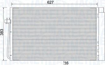 Радиатор кондиционера (конденсатор) Magneti Marelli для BMW 7 IV (E65/E66) 2002-2008. Артикул 350203899000