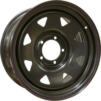 Колёсный диск OFF-ROAD Wheels стальной черный 5x139,7 8xR18 d110 ET+15 для УАЗ Буханка 1990-2026. Артикул 1880-53910BL+15