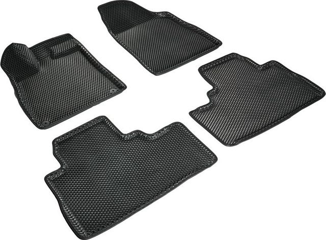 Коврики Seintex 3D EVA ромб для салона GAC GS8 II 2022-2026 Черные. Артикул 99813