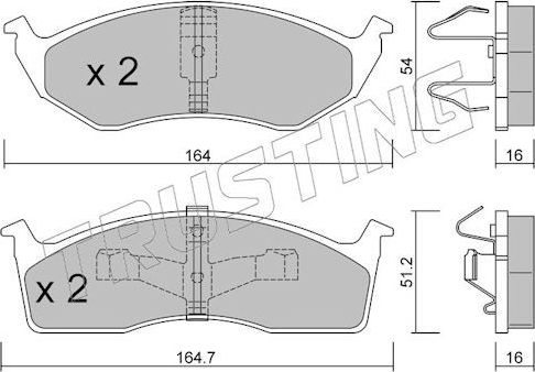 Тормозные колодки Trusting для Dodge Neon I 1994-1999. Артикул 365.1