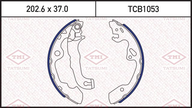 Колодки тормозные FORD FOCUS 1 -04 1.4-2.0 задн.барабан. (Tatsumi). Артикул TCB1053