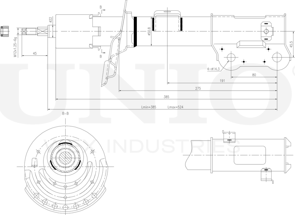 Амортизатор подвески (Unio). Артикул SAB-10308