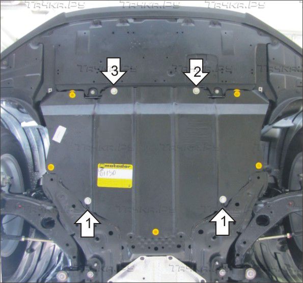 Защита Мотодор для картера, КПП Mazda CX-5 I 2011-2017. Артикул 71103