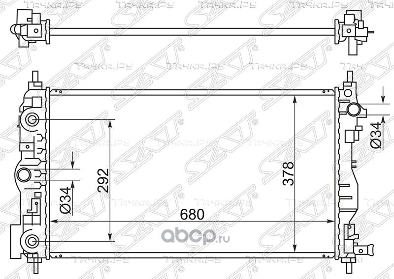Радиатор CHEVROLET CRUZEORLANDO DIESEL 09- (SAT). Артикул CH0006D