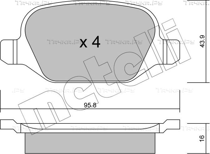 Тормозные колодки Metelli. Артикул 22-0324-1
