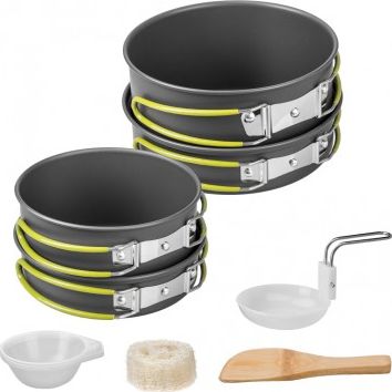 Набор посуды Helios на 3-4 персоны, анодированный алюминий. Артикул CAMPSOR-301