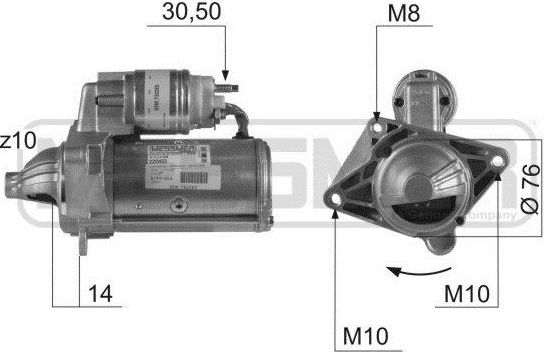 Стартер Era OEM для Renault Megane II 2005-2009. Артикул 220453
