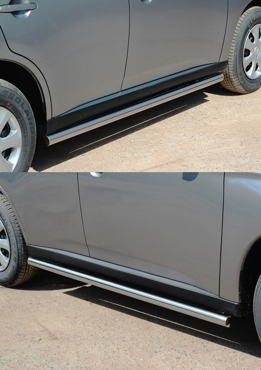 Пороги Союз-96 труба d60 для Mitsubishi Outlander III 2012-2014. Артикул MIOU.80.1559