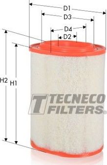 Воздушный фильтр  Tecneco Filters. Артикул AR18161OV