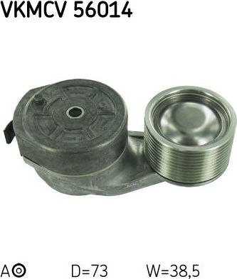 Натяжной ролик (натяжитель) приводного клинового зубчатого ремня SKF. Артикул VKMCV 56014