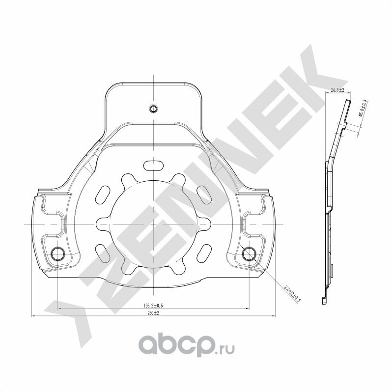 Защита тормозного диска передняя левая/правая OPEL ASTRA G 98-09, OPEL ZAFIRA A (Zennek). Артикул DCD0204