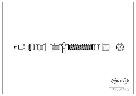 Тормозной шланг Corteco. Артикул 19035882