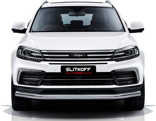 Защита Slitkoff переднего бампера d57 для Zotye Coupa 2018-2026. Артикул ZOTCOP-003