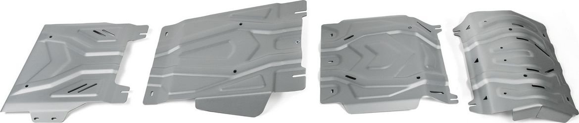 Защита Rival для радиатора, картера, КПП и РК (усиленная, серая) Fiat Fullback 2016-2026. Артикул K222.4052.1