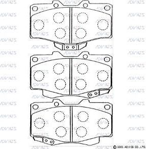 Тормозные колодки Advics. Артикул SN253P