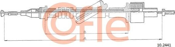 Трос сцепления Cofle для Ford Transit IV 1985-1994. Артикул 92.10.2441
