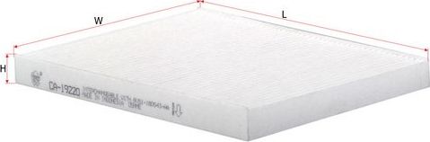 Салонный фильтр Sakura. Артикул CA-19220