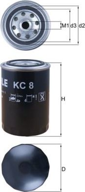 Топливный фильтр Mahle. Артикул KC 8